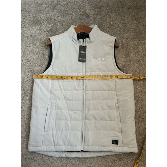 Travis Mathew Men's Size M Cold Bay Vest Microchip Grey *Embroidered Logo - Picture 10 of 11